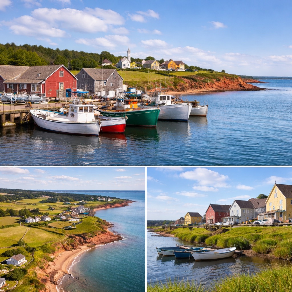 French River PEI harbour and coastline